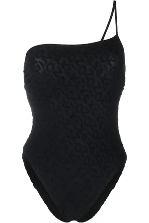 Pinko Monogram-print single-shoulder swimsuit
