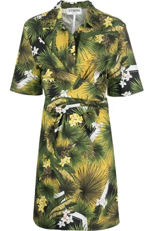 Iceberg Tropical-print shirt dress