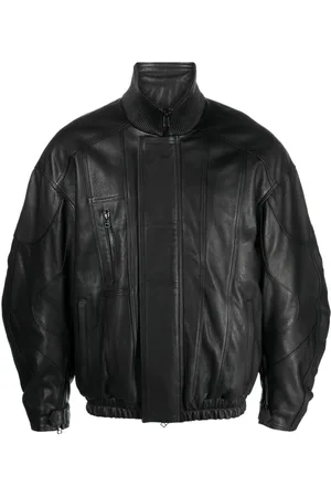 Manokhi High-neck leather jacket