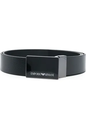 Emporio Armani Logo-buckle leather belt