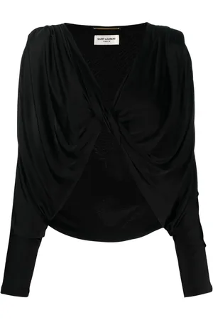 Saint Laurent Open-front ruched top
