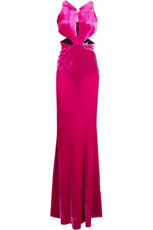 Roberto Cavalli Velvet cut-out dress