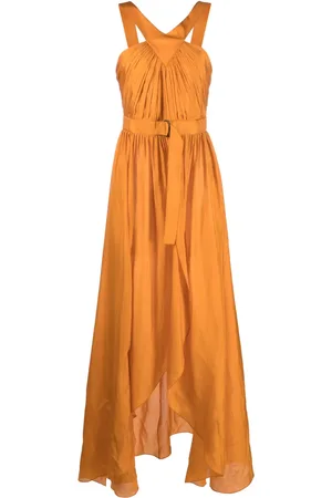 Alberta Ferretti Long draped silk top