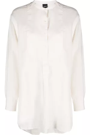 Aspesi Women Tops - Collarless linen shirt