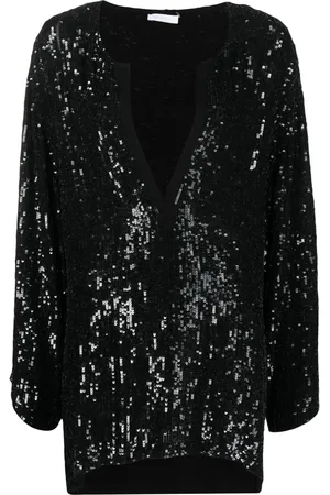 P.A.R.O.S.H. Long-sleeve sequin blouse