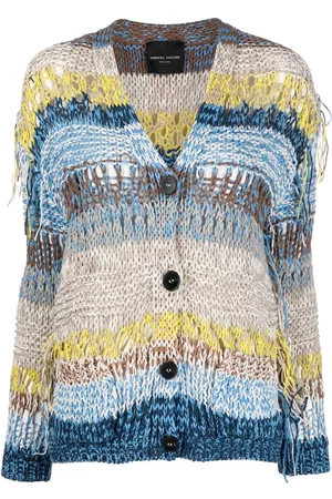 Roberto Collina Women Cardigans - Stripes-pattern cotton cardigan