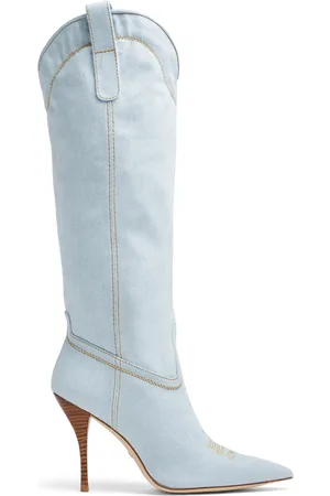 Stuart Weitzman Western-style denim high boots