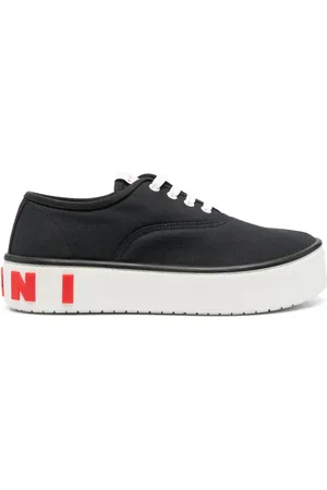 Marni Embossed-logo canvas sneakers