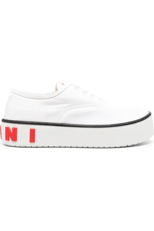 Marni Logo-embossed flatform sneakers