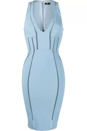 Elisabetta Franchi Women Party Dresses - Sleeveless fitted midi dress