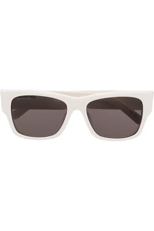 Balenciaga Logo-engraved square-frame sunglasses