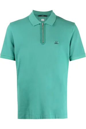 C.P. Company Chest logo-patch polo shirt
