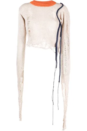 OTTOLINGER Distressed-finish cropped jumper