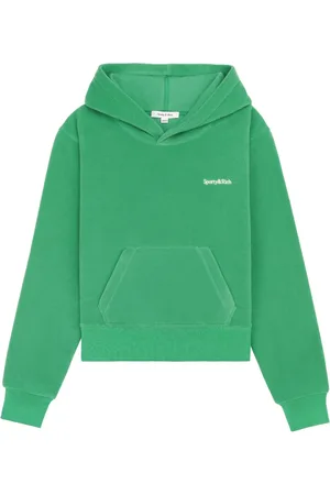 Sporty & Rich Logo-embroidered fleece hoodie