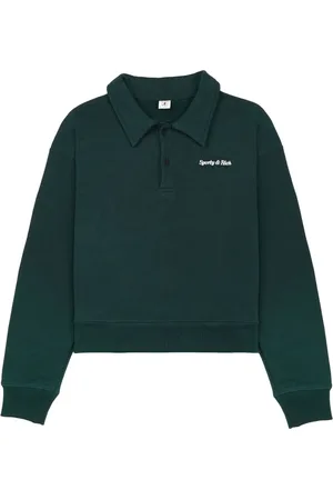 Sporty & Rich Embroidered-logo long-sleeve polo shirt
