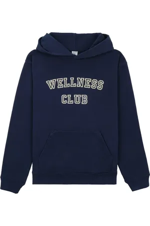 Sporty & Rich Slogan-print cotton hoodie