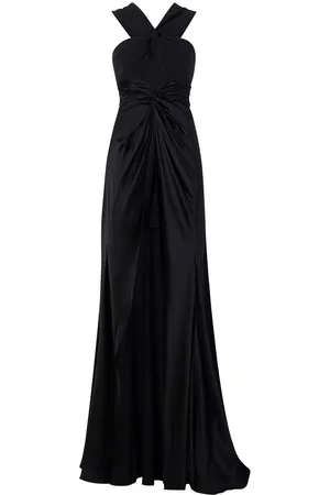 Cinq A Sept Draped-detailing flared gown