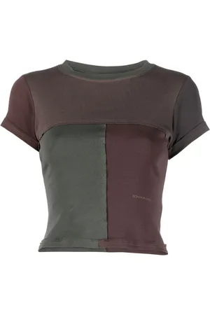 ECKHAUS LATTA Panelled cropped top
