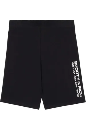 Sporty & Rich Reflective logo-print cycling shorts