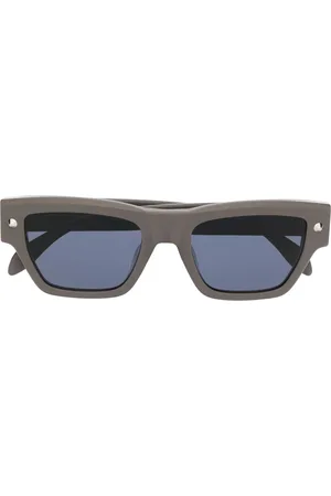 Alexander McQueen Engraved-logo arm sunglasses