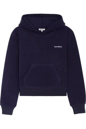 Sporty & Rich Embroidered-logo polar hoodie
