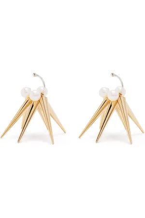 E.M. Spike pearl earrings