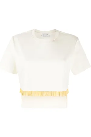 Lanvin Fringed cropped T-shirt