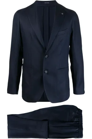 TAGLIATORE Logo-appliqu?? single-breasted suit