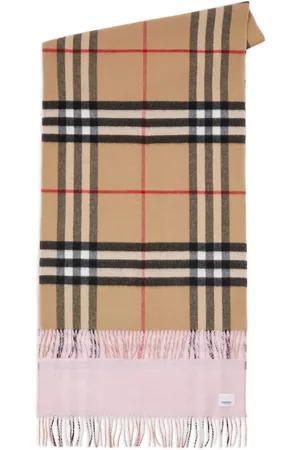Burberry Scarves - Reversible check cashmere scarf