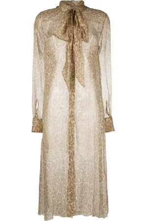 ERMANNO SCERVINO Sheer silk midi dress