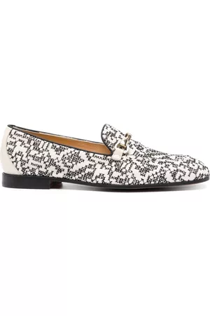 Doucal's Women Loafers - Embroidered-design leather loafers