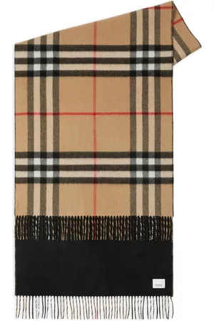 Burberry Scarves - Reversible check cashmere scarf