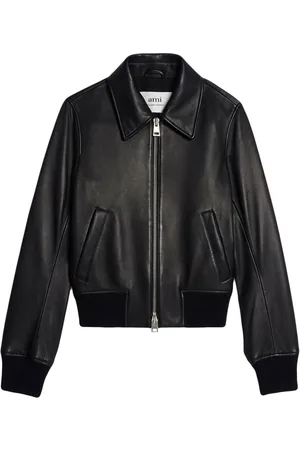 Ami Zip-up leather jacket