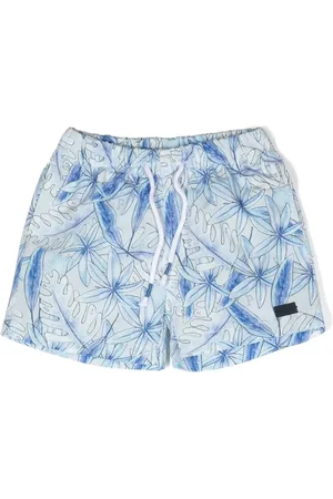 PATACHOU Logo-patch detail swim shorts