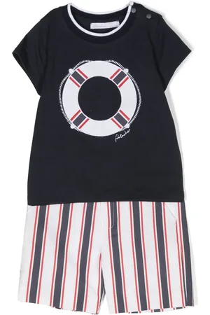 PATACHOU Stripe-print short set