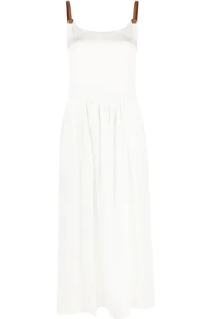 LORENA ANTONIAZZI Flared sleeveless dress