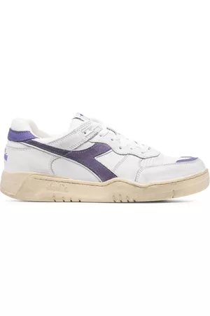 Diadora Women Sneakers - Panelled lace-up leather sneakers