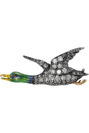 Pragnell 18kt yellow and white gold Victorian diamond duck brooch