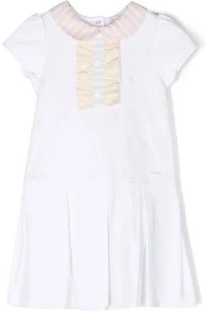 PATACHOU Ruffle-detailing pleated dress