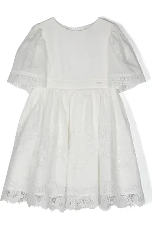 PATACHOU Embroidered short-sleeved dress