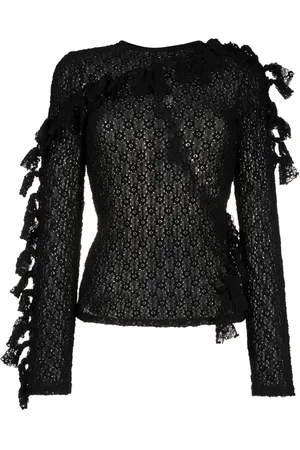 ECKHAUS LATTA Knot-detailing semi-sheer top