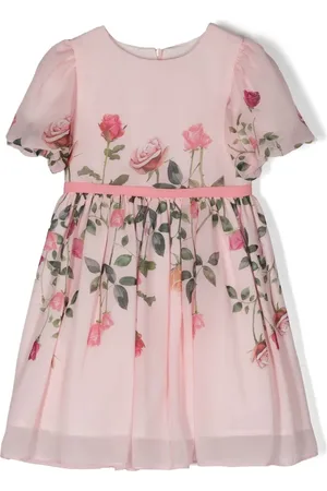 PATACHOU Rosebud-print short-sleeve dress