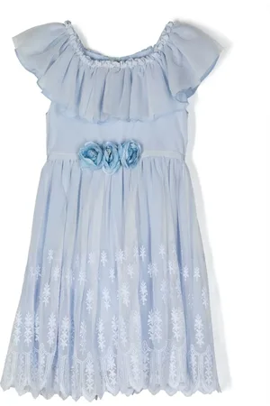 PATACHOU Rose-detailing lace dress