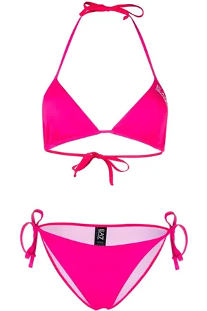 EA7 Plain tringle-cup bikini