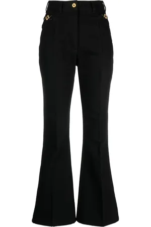 Patou Logo-embroidered flared jeans