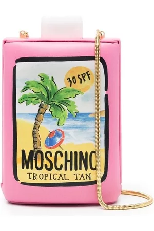 Moschino Women Shoulder Bags - Tropical Tan logo-print shoulder bag