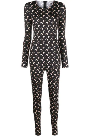 Marine Serre Crescent Moon-print jumpsuit