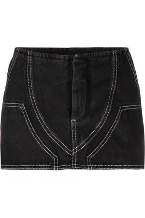 OFF-WHITE Contrast stitching mini skirt