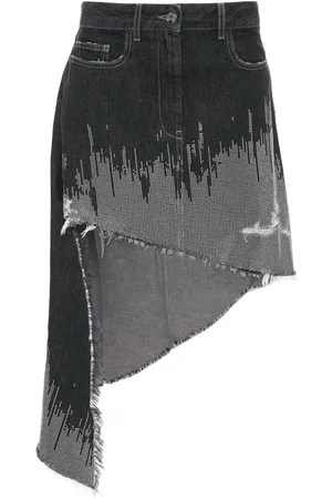 J.W.Anderson Studded asymmetric denim skirt