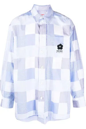 Kenzo Oversized Patchwork long-sleeve shirt